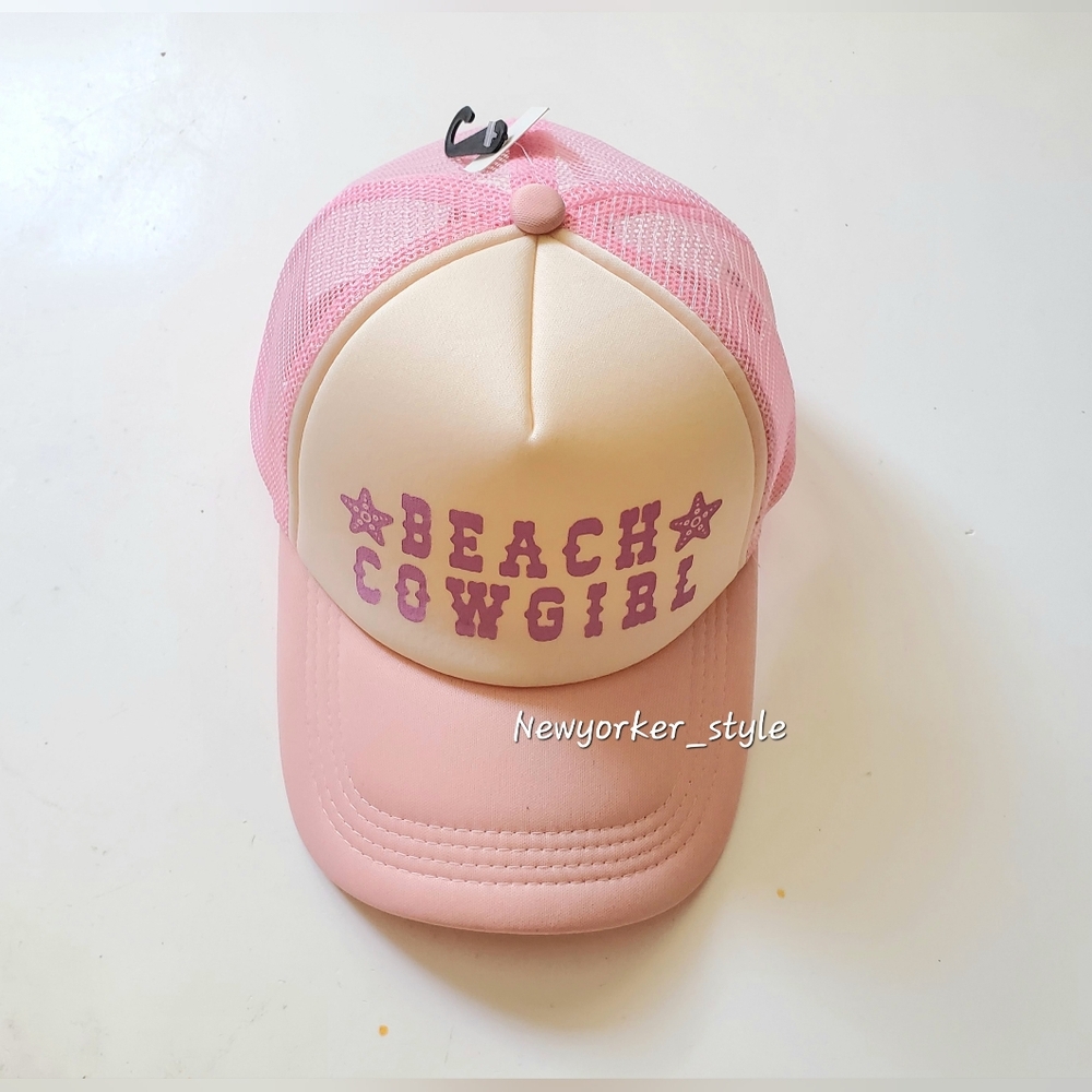 (Sale)Beach Cowgirl Pink Baseball Cap Brand New